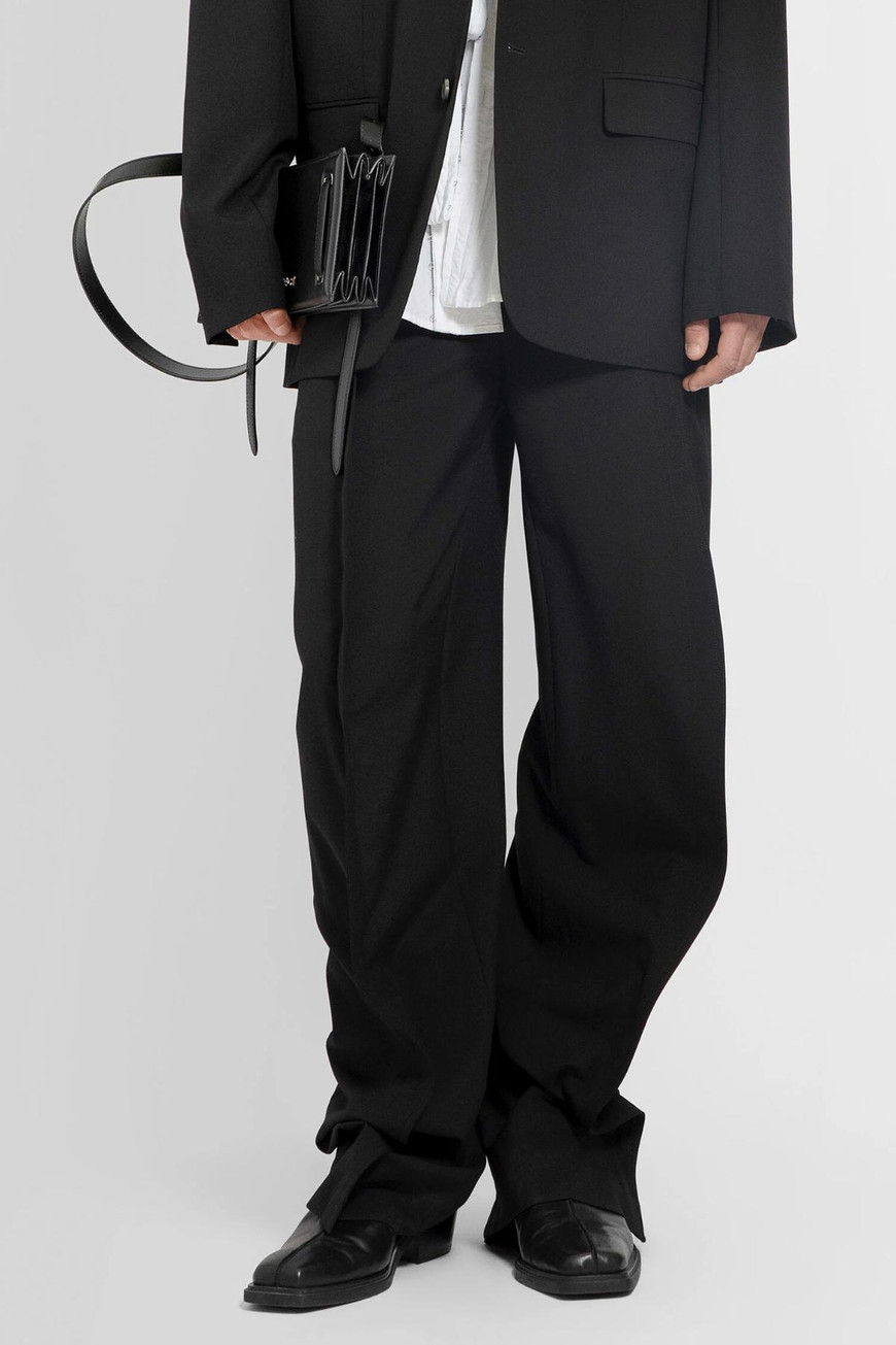 Y/project Wool Tapered Trousers In Black