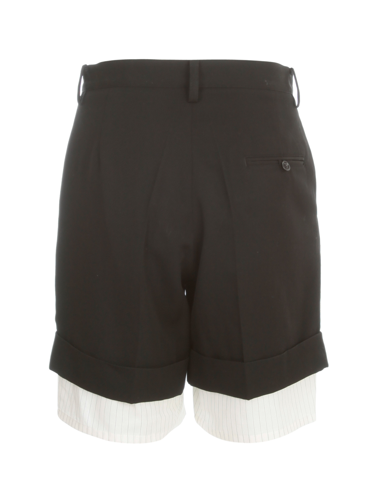 Y's Layered Tailored Shorts In Black