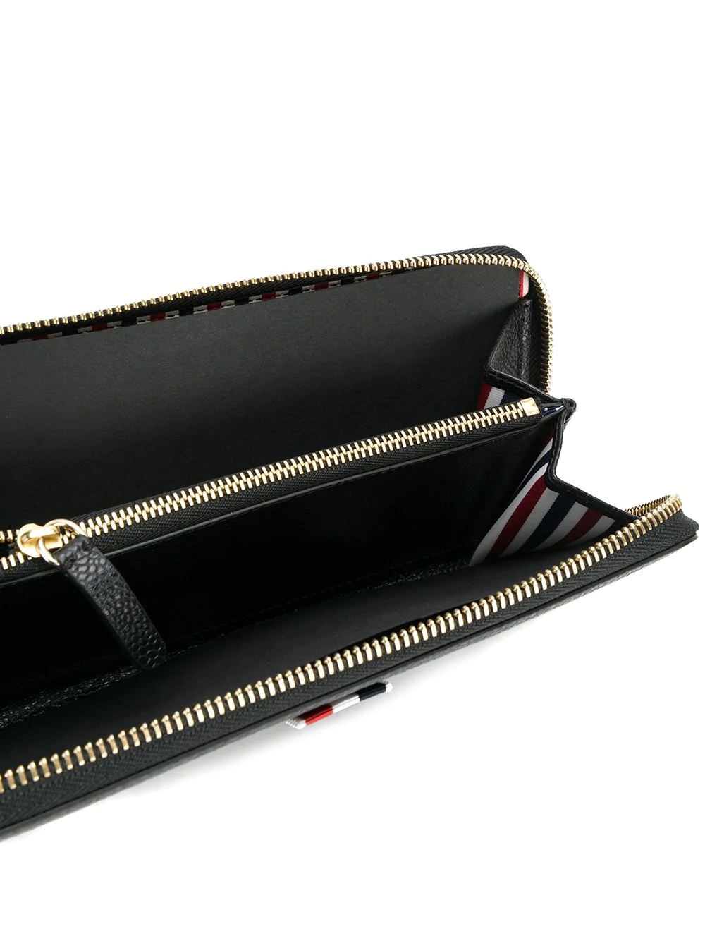 Thom Browne Black Wallet With Front Logo Detail In Leather Woman In Black