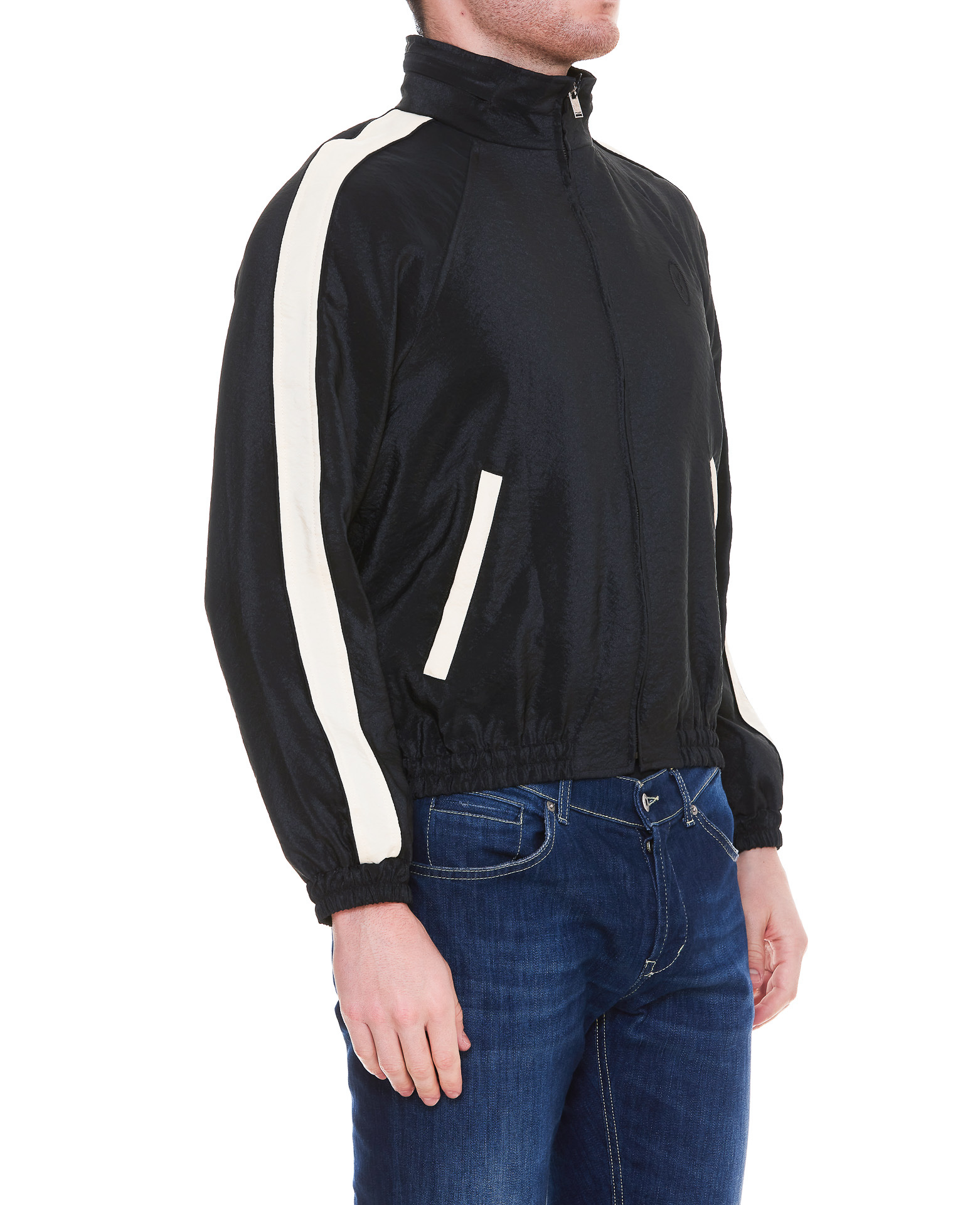 Saint Laurent Lightweight Zip-up Jacket In Black