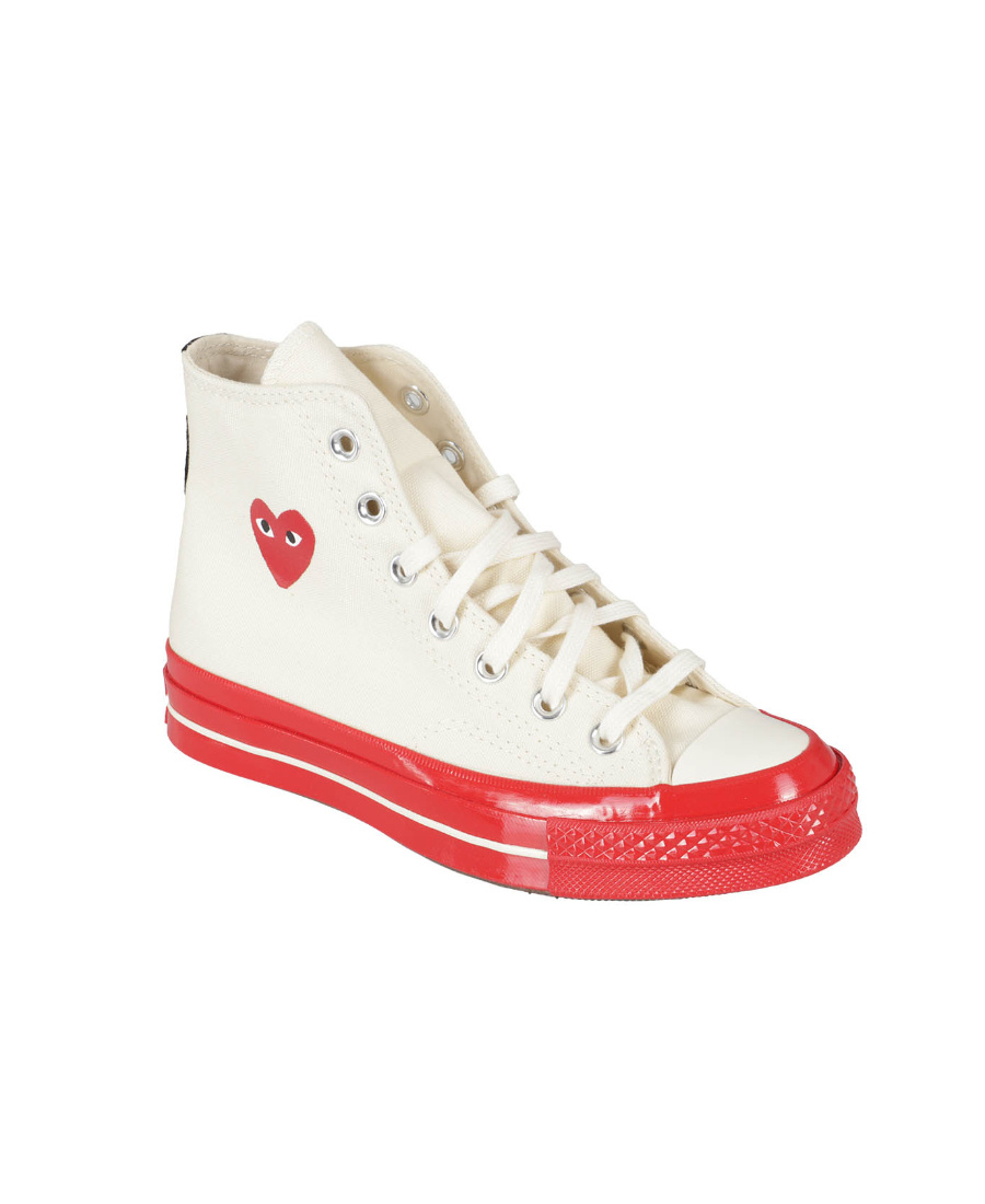 Comme Des Garçons Play Off-white Converse Edition Chuck 70 High-top Sneakers In White
