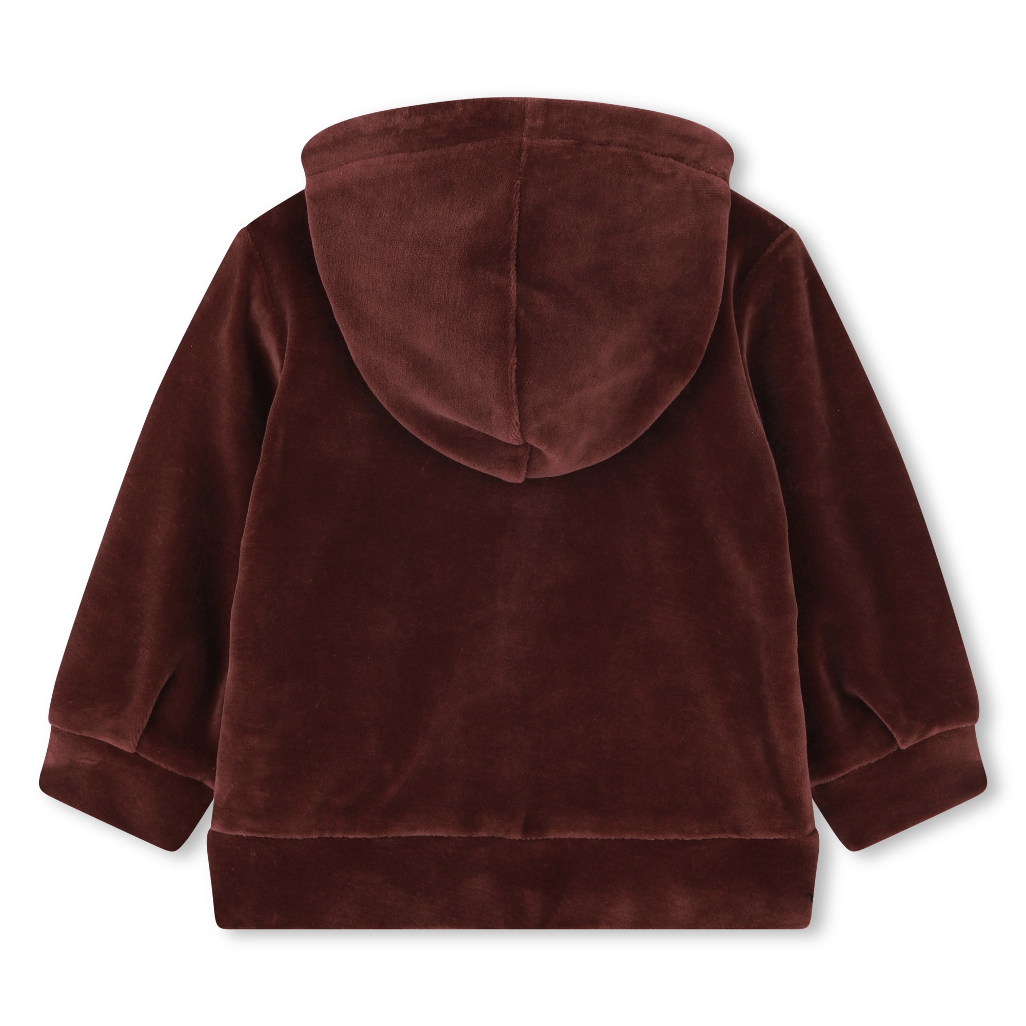 Chloé Baby Set Of Cotton Velvet Hoodie And Sweatpants In Burgundy