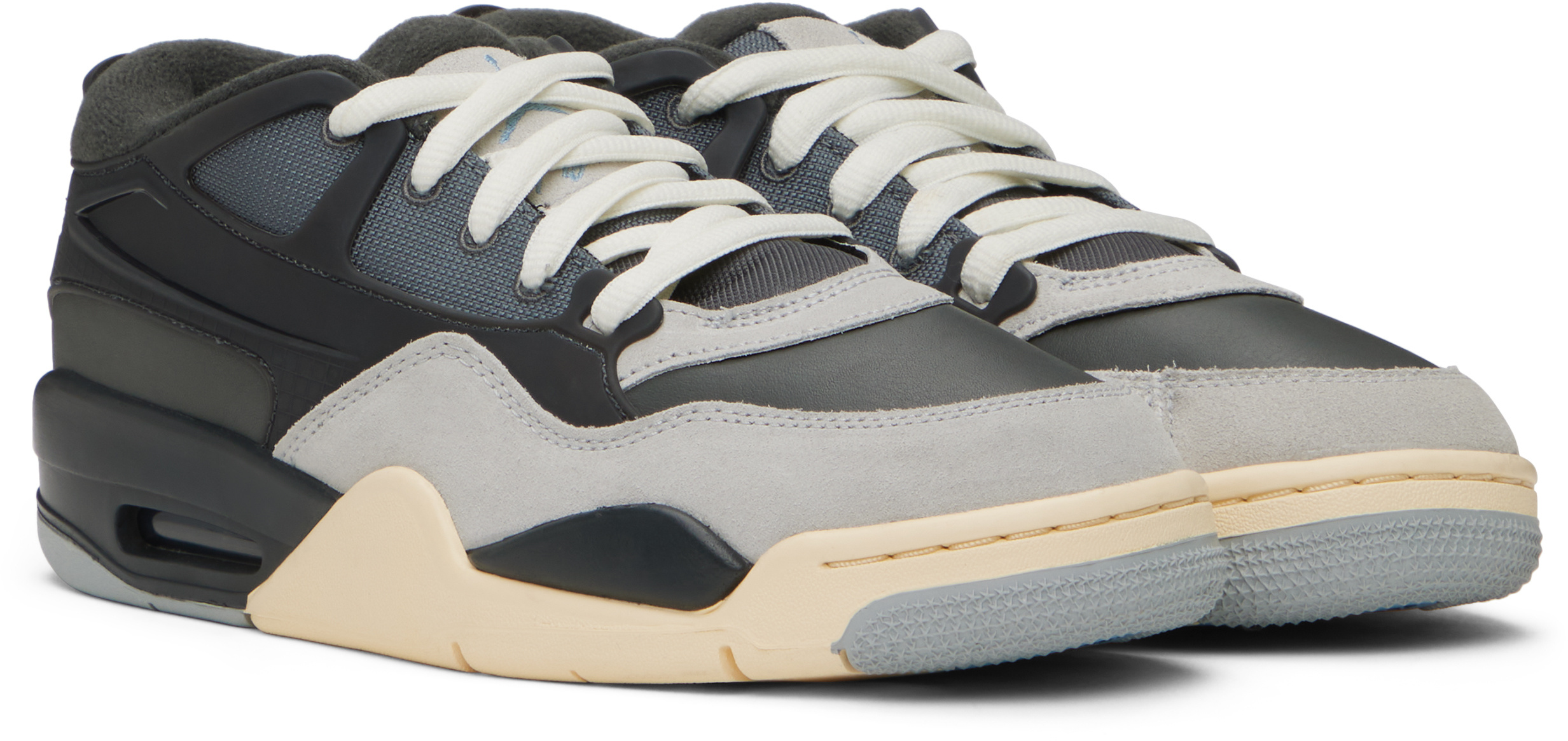 Nike Big Kids Black & Gray Air Jordan 4 Rm Sneakers In Black Gray