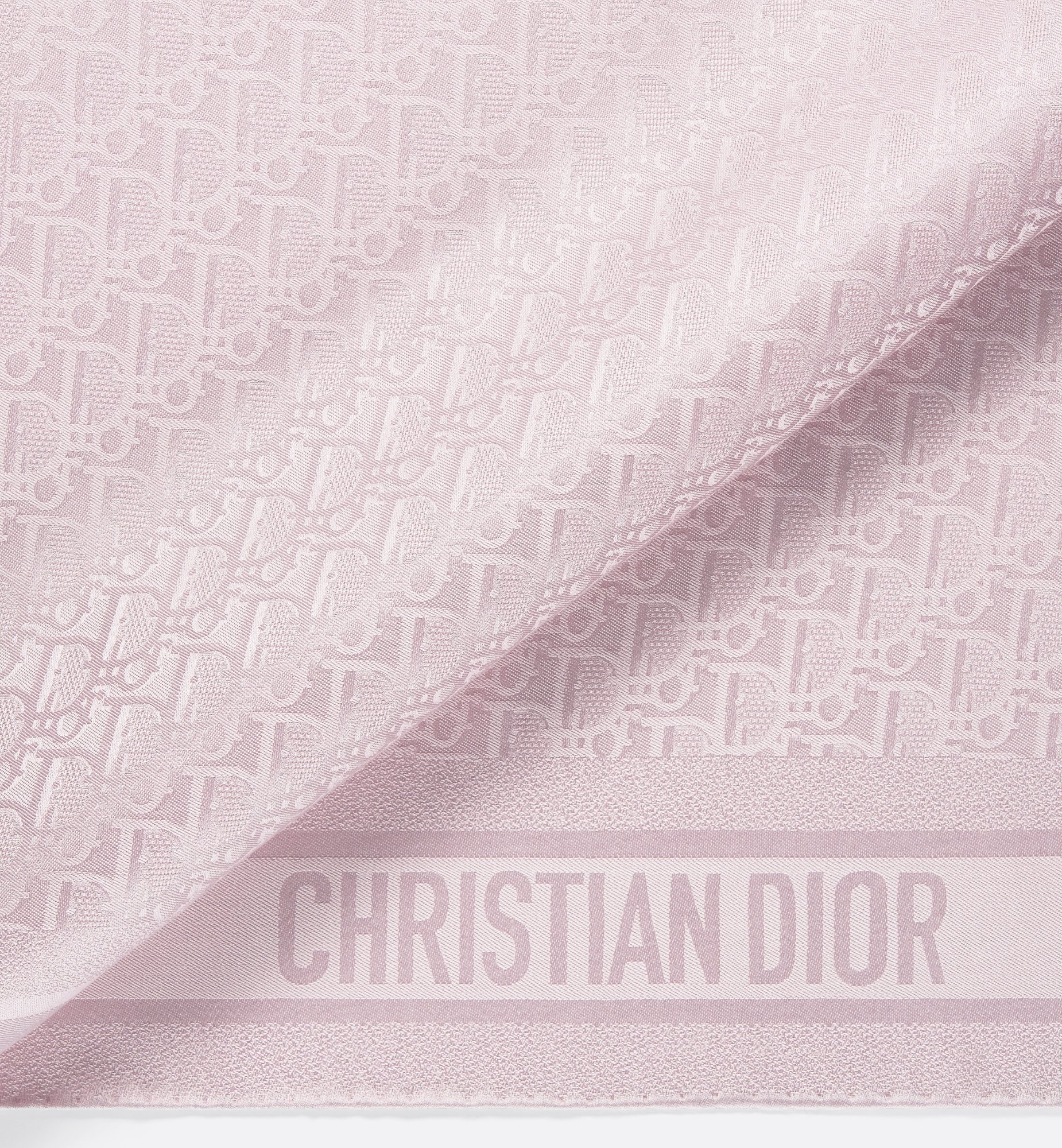 Dior Oblique Natte 70 Square Scarf In Pink