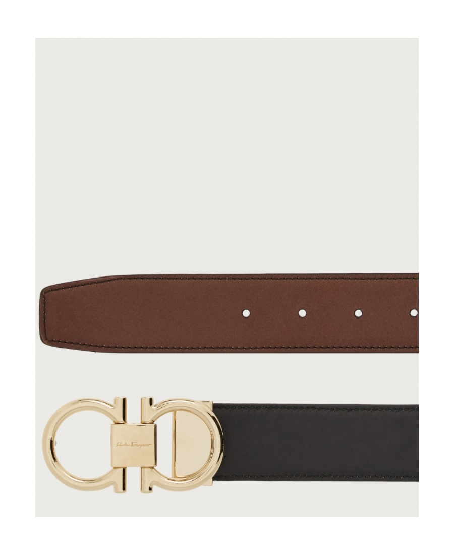 Ferragamo Salvatore Reversible Belt In Black