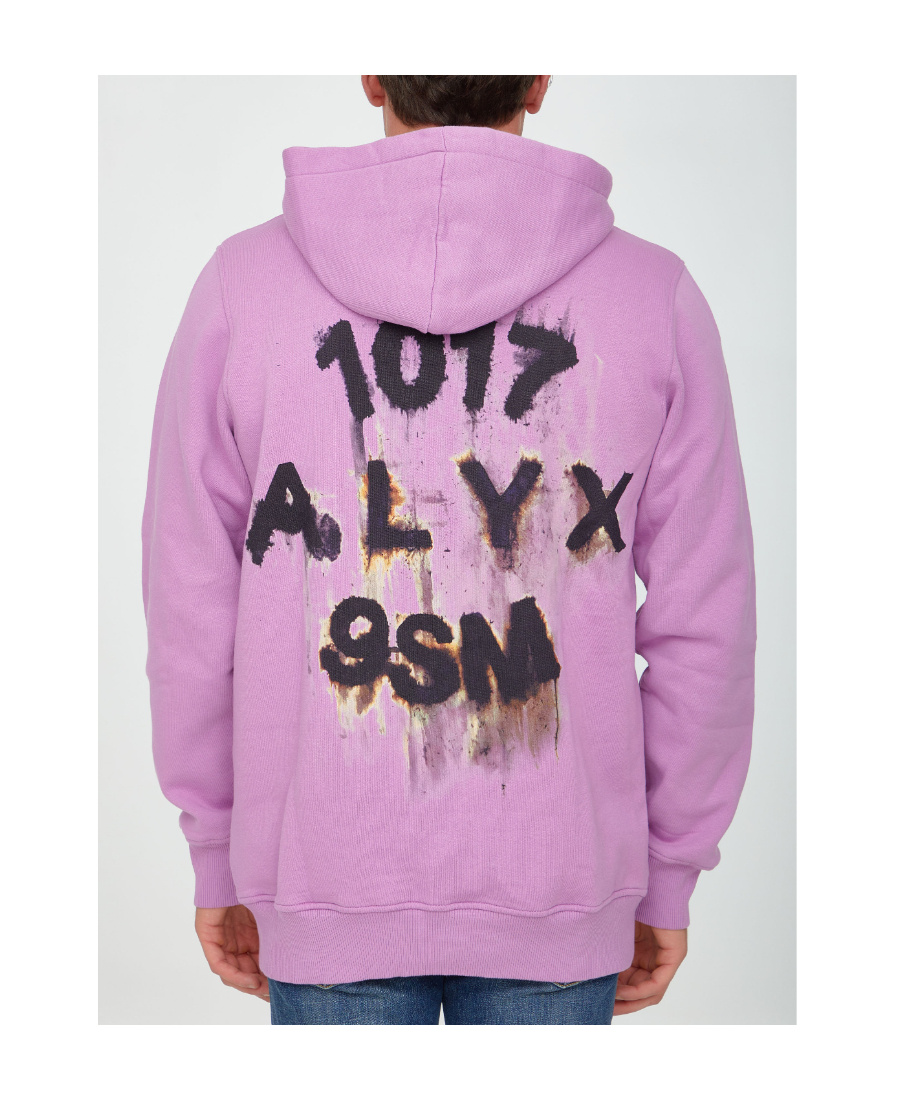 Alyx Graffiti-print Drawstring Hoodie In Pink