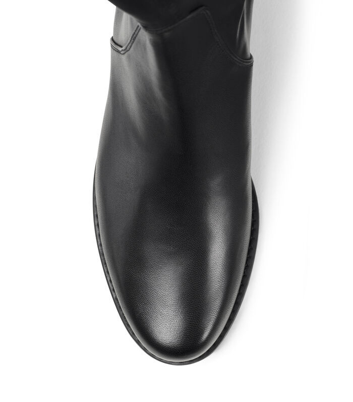 Stuart Weitzman Panelled Almond Toe Boots In Black