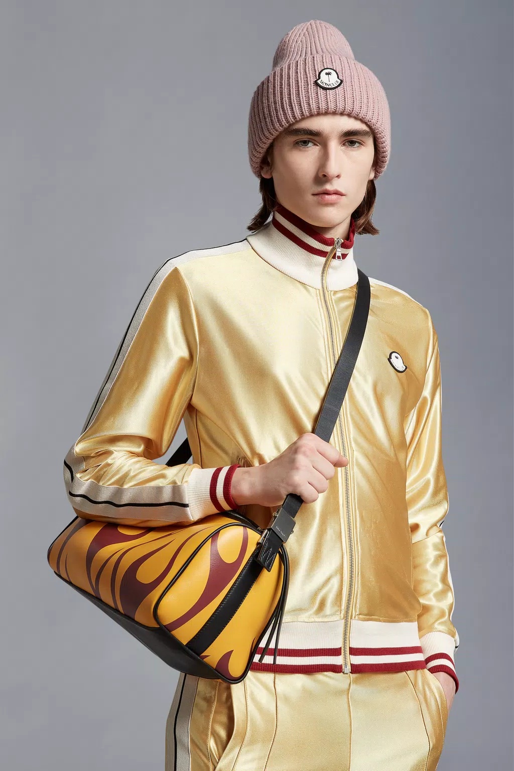 MONCLER SHINY ZIP-UP SWEATSHIRT