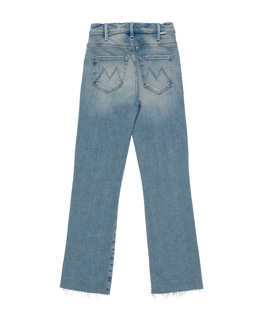 Mother The Hustler Cropped Jeans In Blue