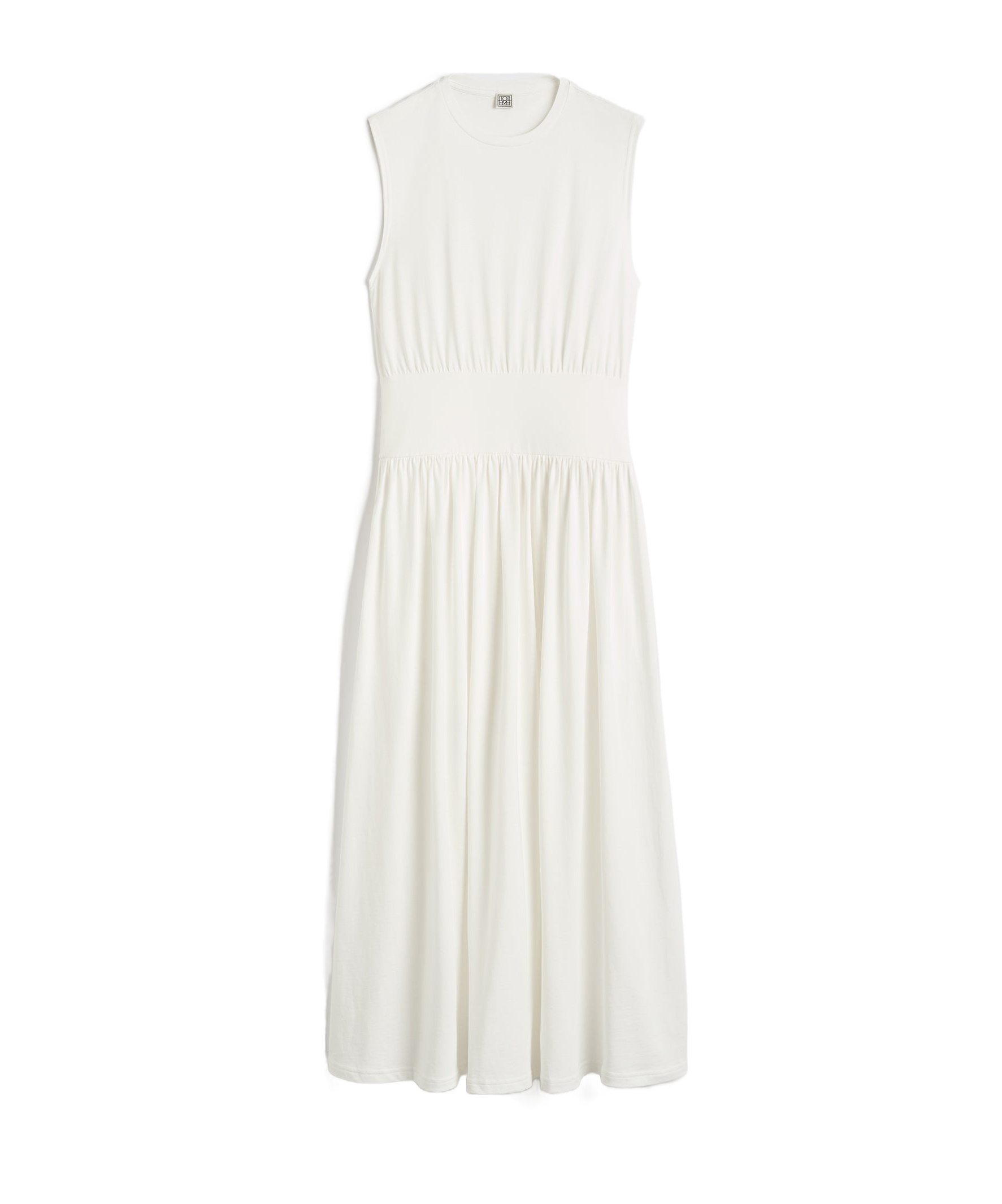 Totême Toteme Long Sleeveless Cotton Dress In Multi