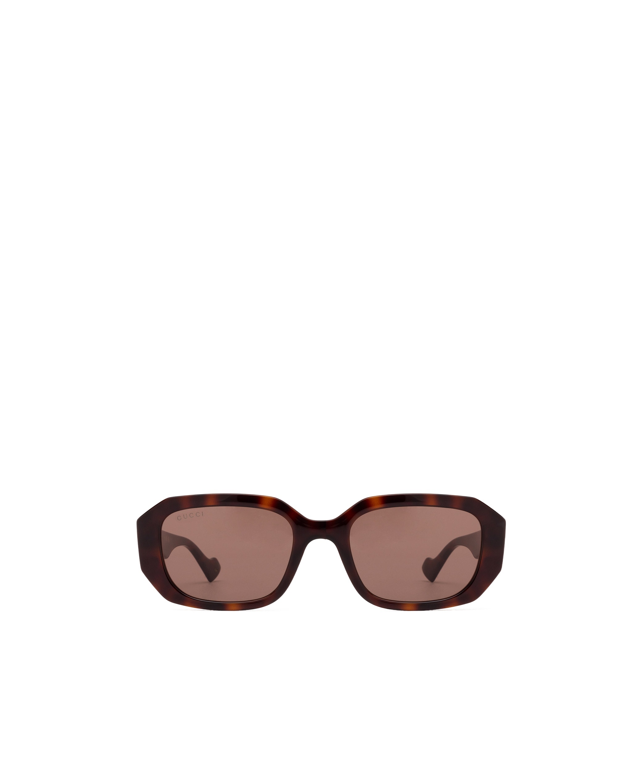 Gucci Geometric-frame Sunglasses In Brown