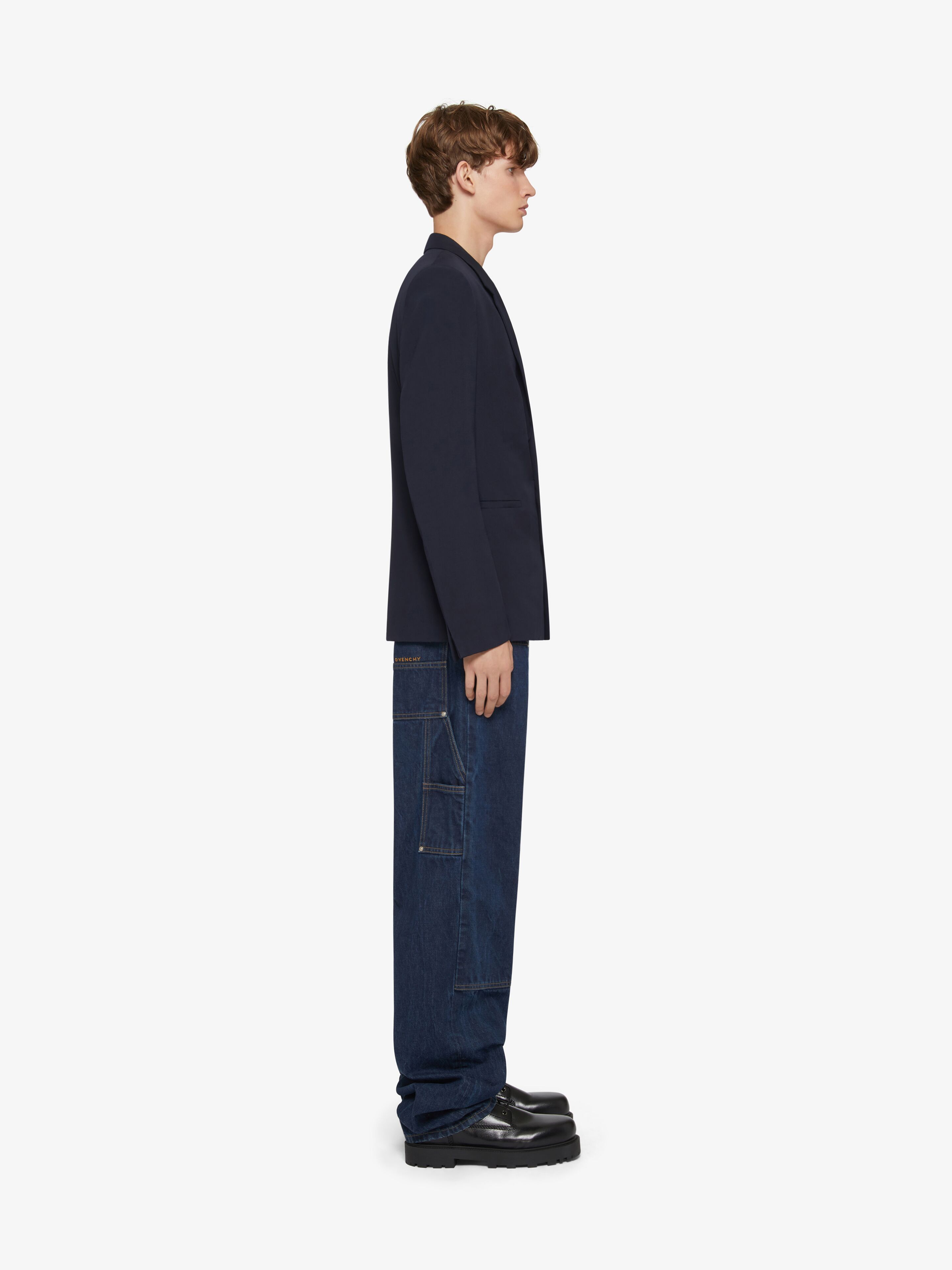 Givenchy Wool Single-breasted Blazer In Blue