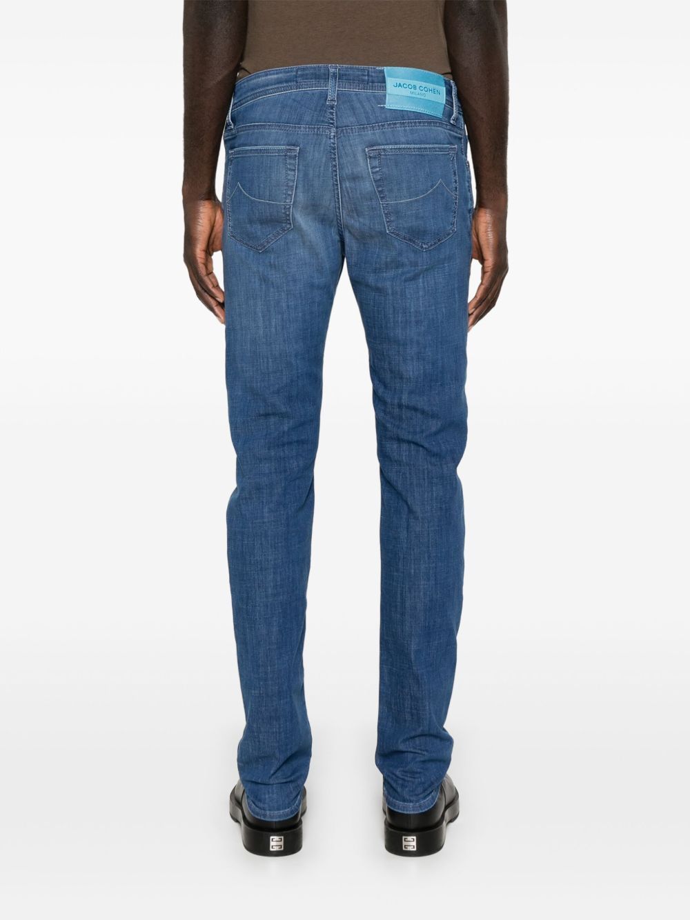 Jacob Cohen Blue Cotton Slim Men Jeans In Blue