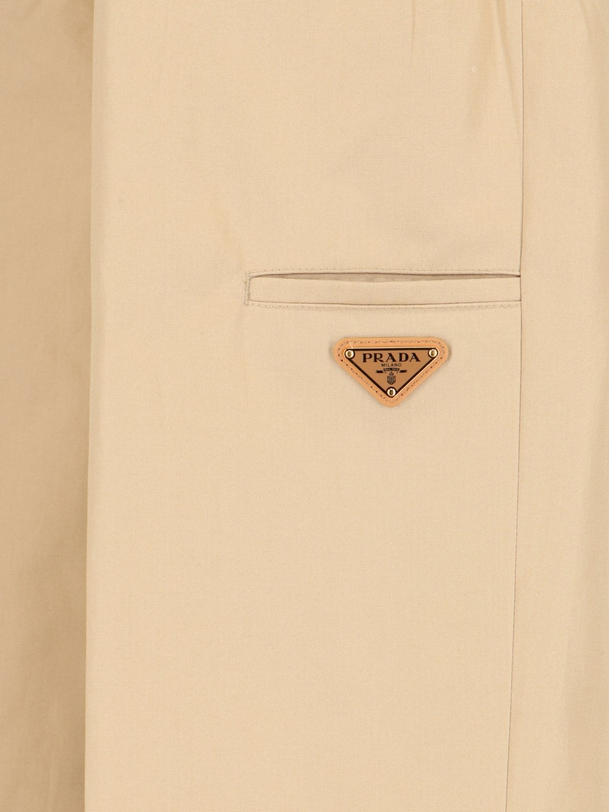 Prada Wide-leg Cotton Trousers In Brown