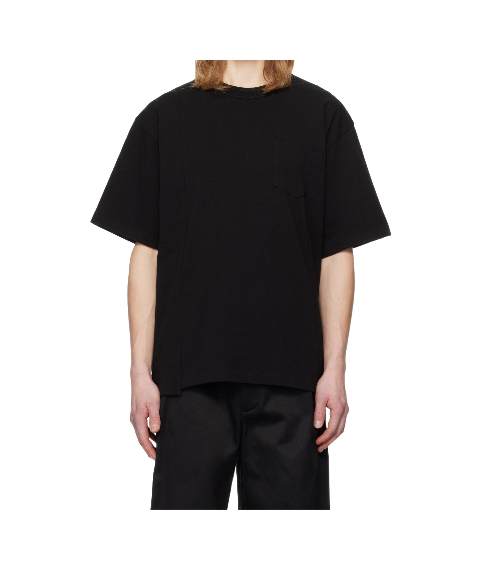 Sacai Cotton Jersey T-shirt In Black