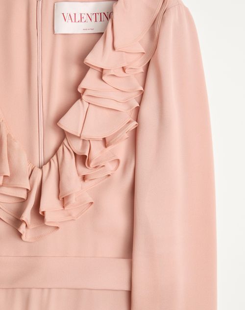 Valentino Besticktes Abendkleid Aus Georgette Frau Rose Mist 38 In Mixed Rose