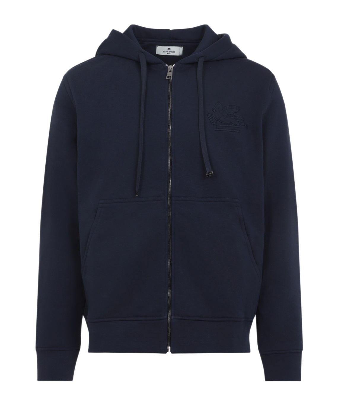 Etro Zipped Hoodie Sweatshirt In Blue