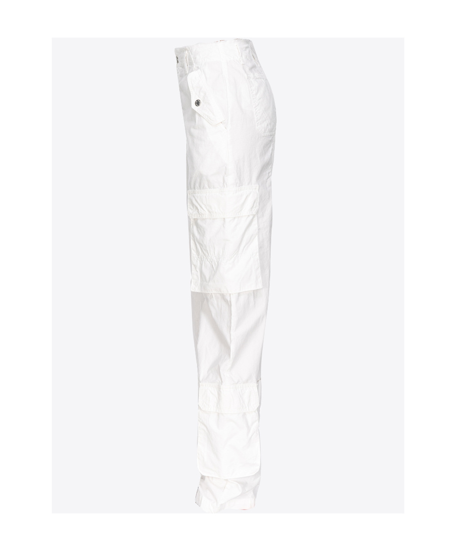 Pinko Straight-leg Cargo Trousers In White