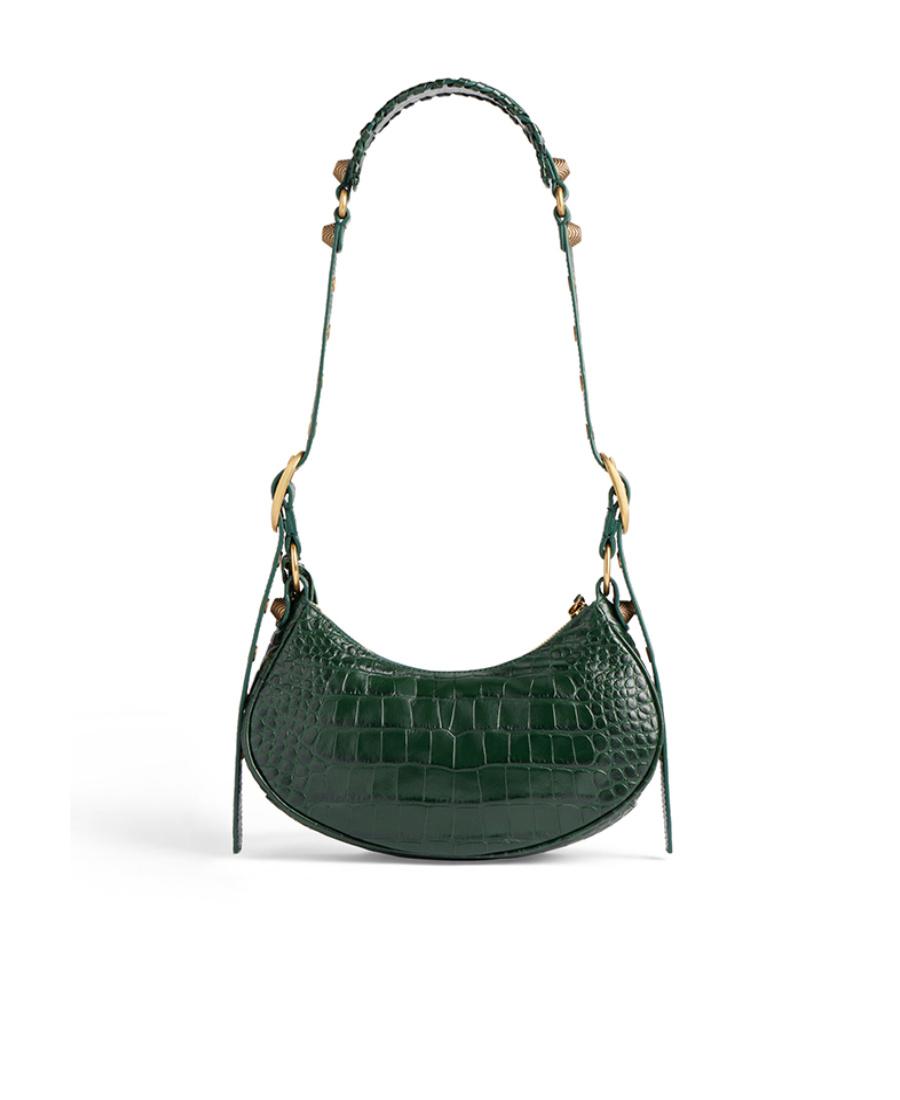 Balenciaga Borsetta A Tracolla Le Cagole Xs Con Lavorazione Coccodrillo Da Donna In Verde In Green