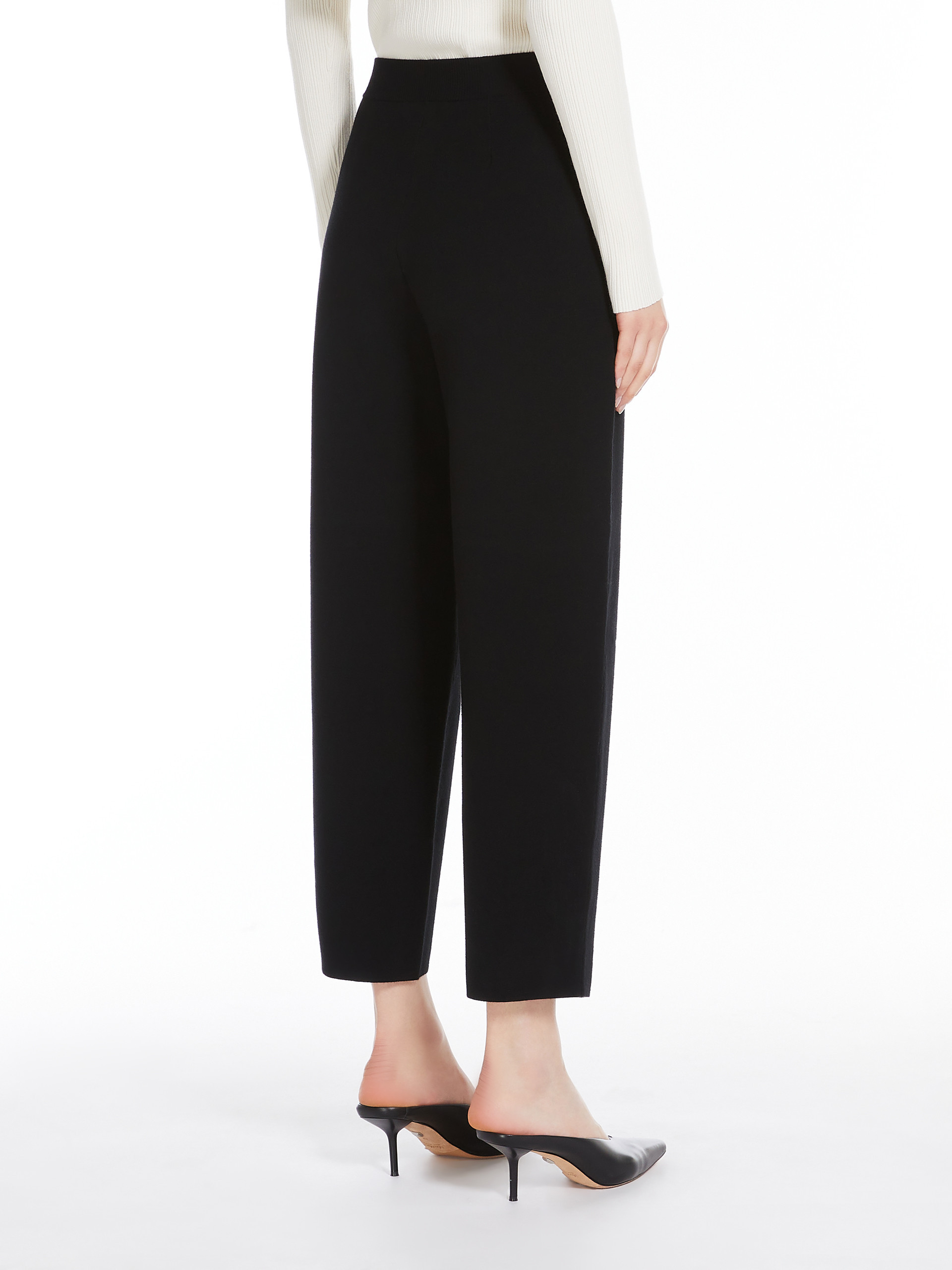 Shop Max Mara Straight Casual Pants In Black