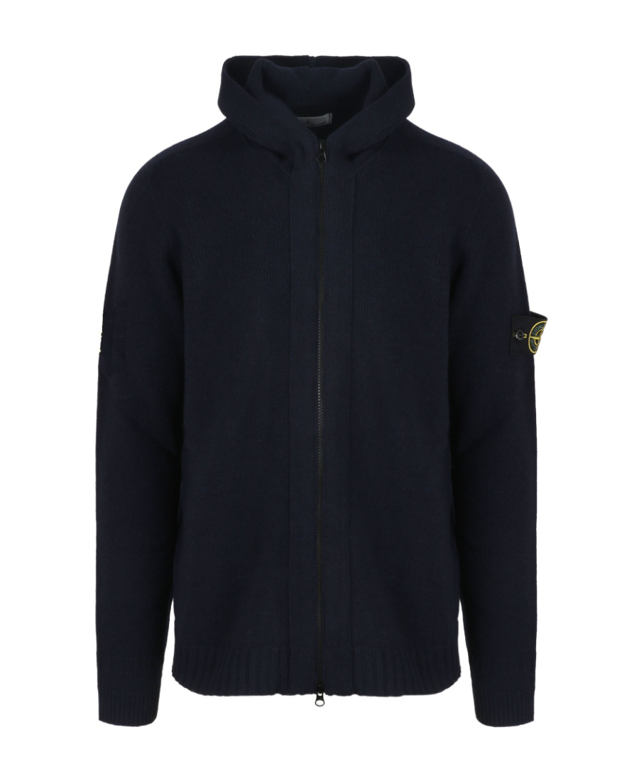 Stone Island Wool-blend Knitted Hoodie In Multi