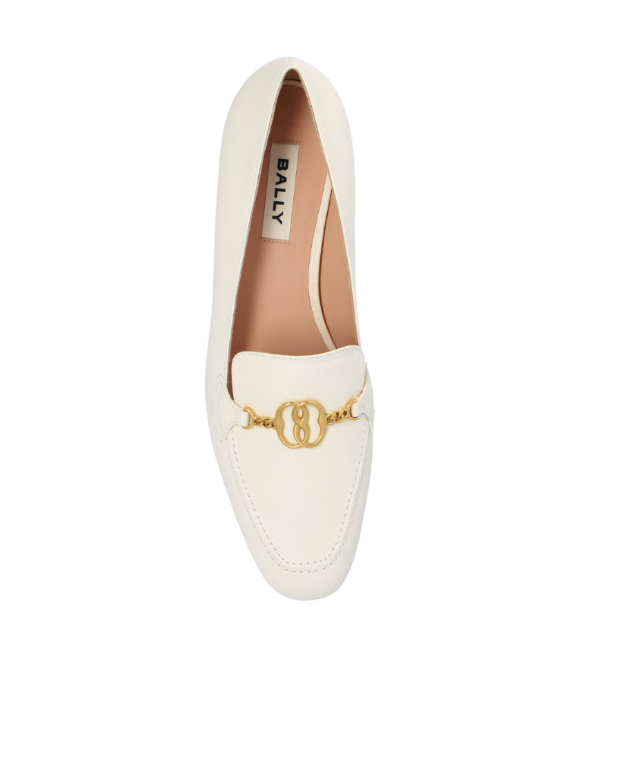 Bally O'brien Crocodile-embossed Loafers In White