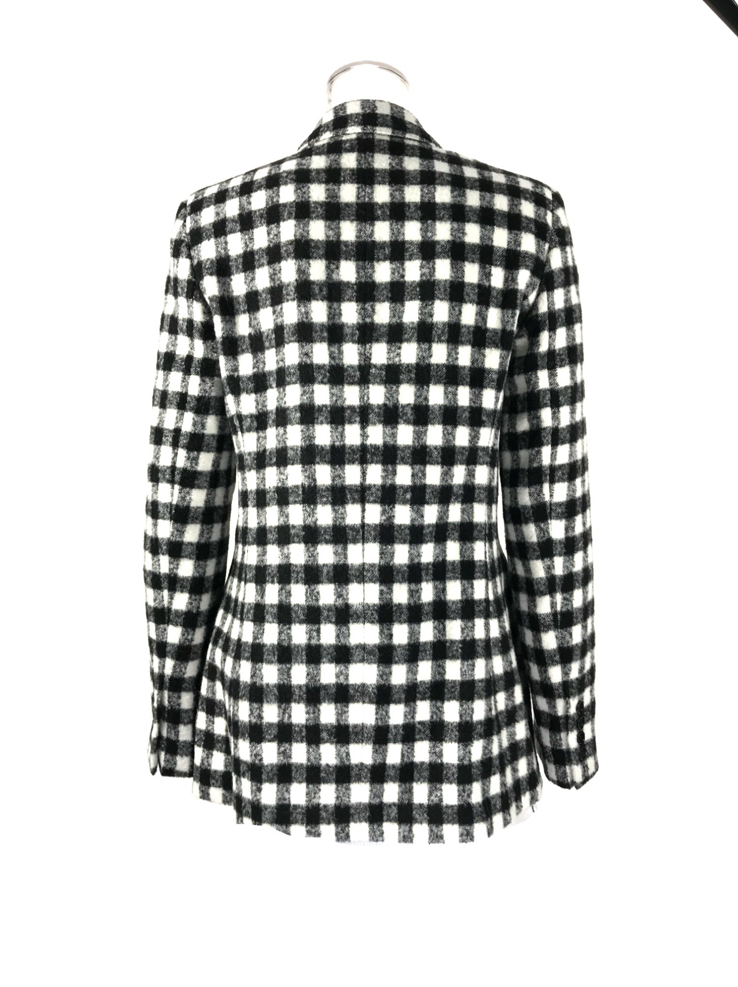 Max Mara Checkered Suit Jacket In Black