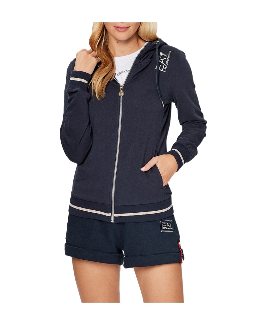 EA7 CORE LADY ZIP-UP HOODIE 