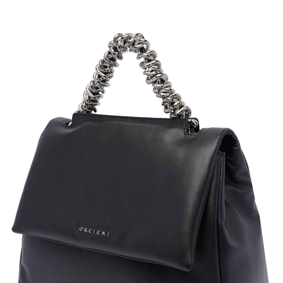 Orciani Medium Sveva Shoulder Bag In Black