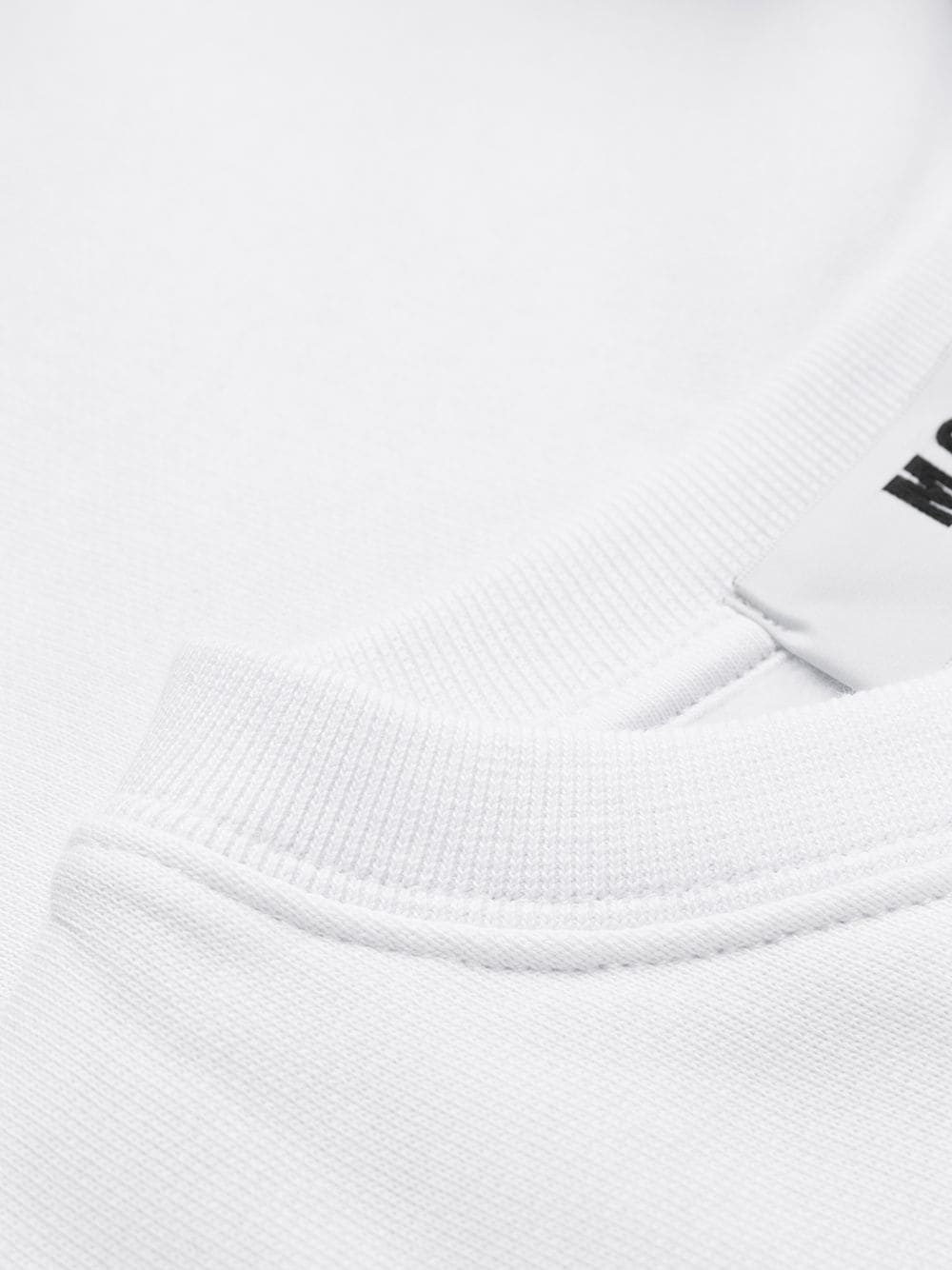 Msgm Printed French Cotton-terry Sweatshirt In White