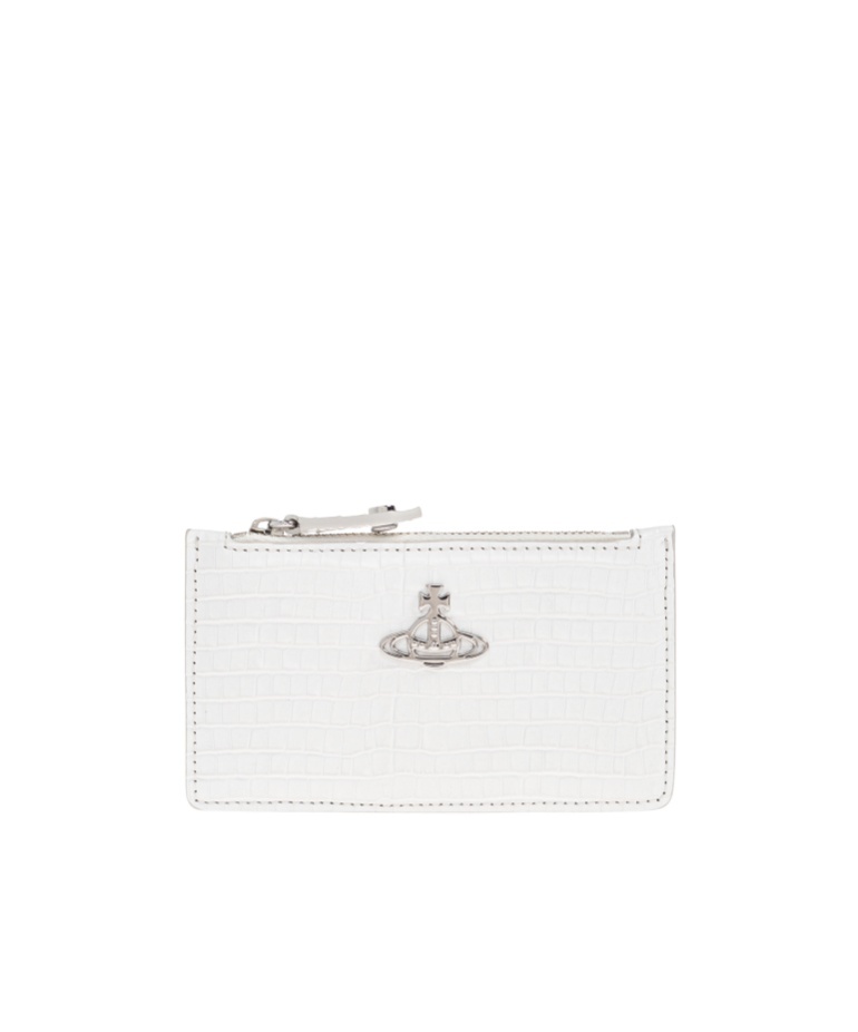 Vivienne Westwood Orb-embellished Card Holder In White