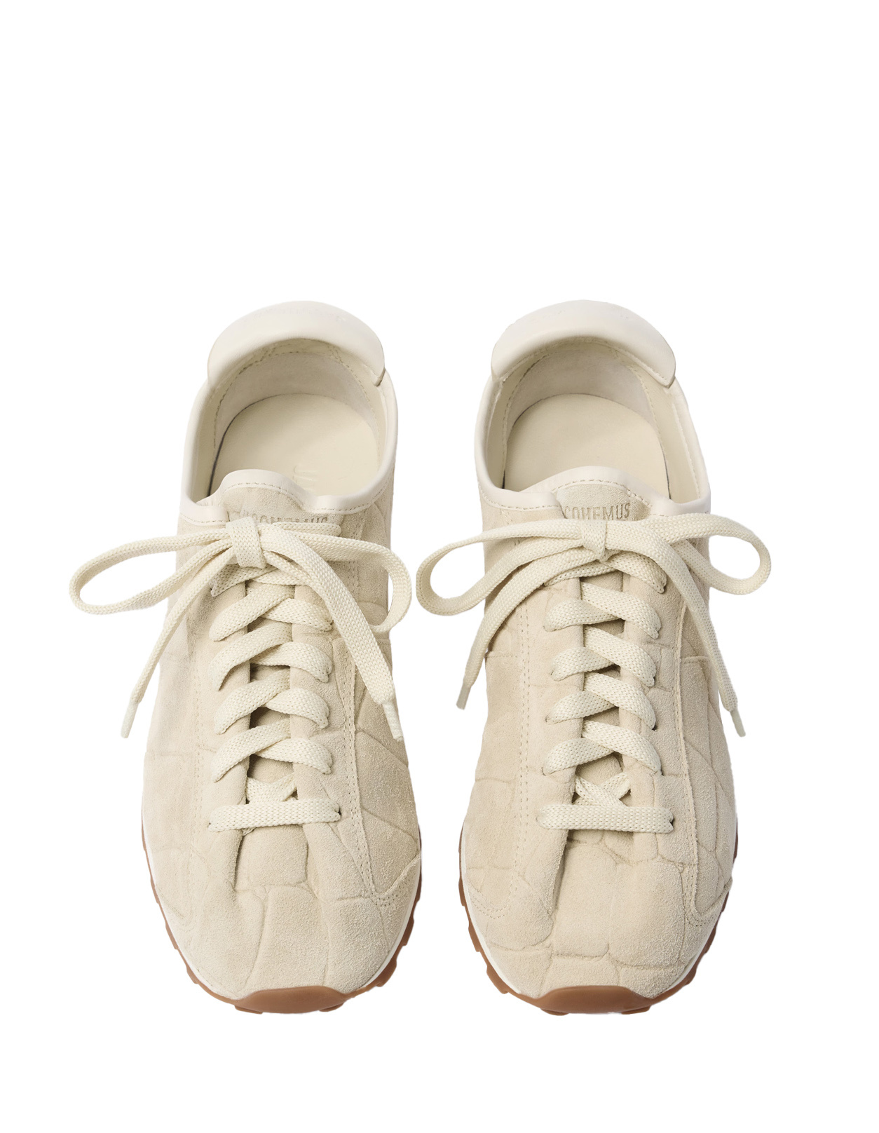 Jacquemus Round Toe Sneakers In White
