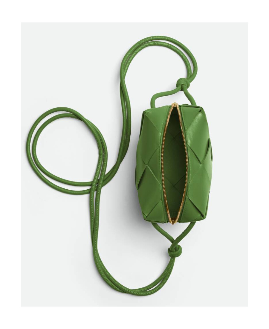 Bottega Veneta Mini Box Camera Shoulder Bag In Green