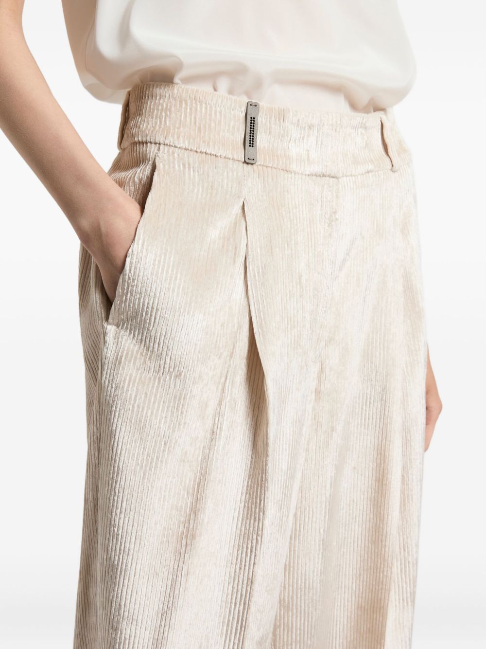Peserico Corduroy Trousers In Brown