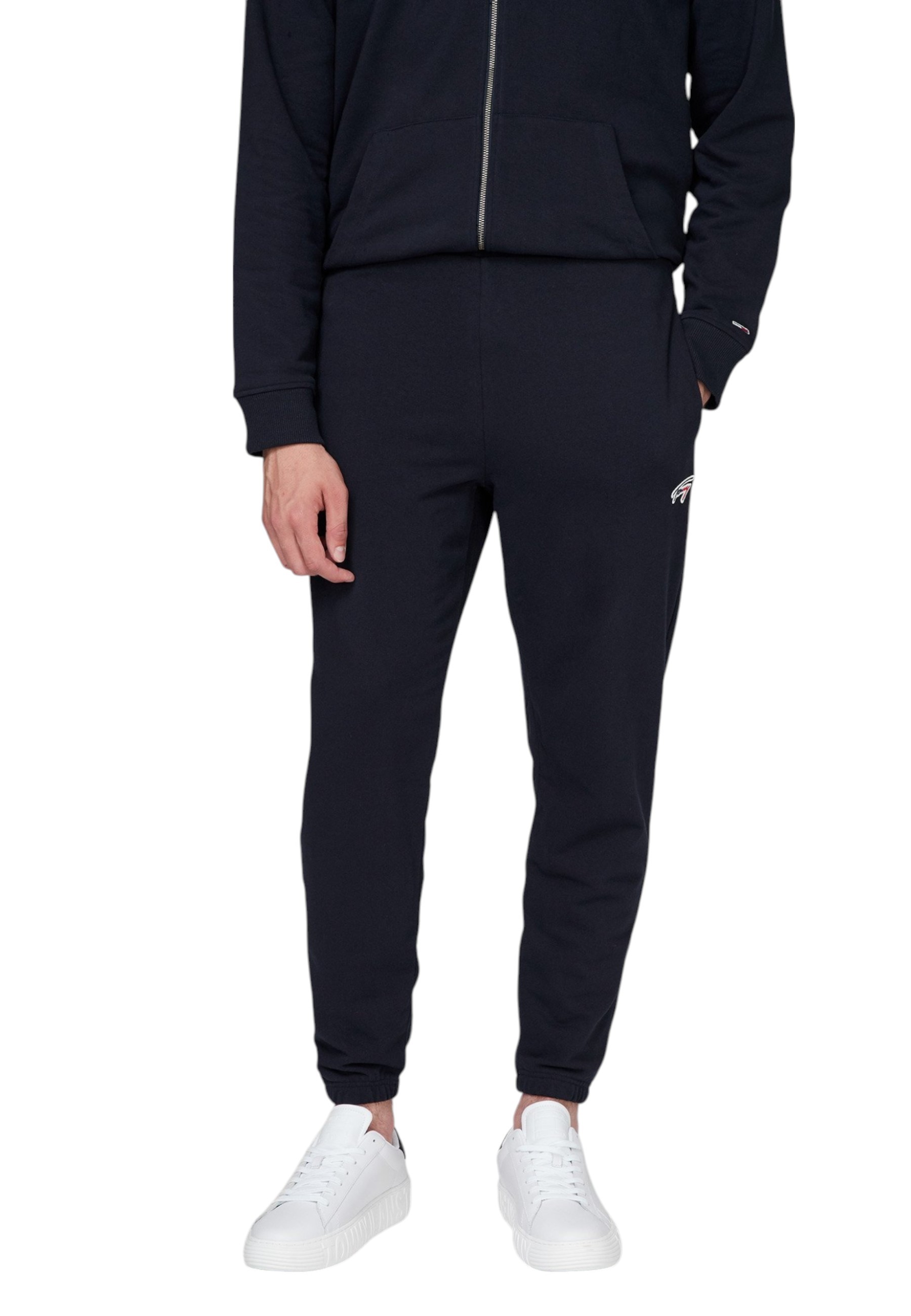 Tommy Hilfiger Straight Cotton-blend Track Pants In Blue