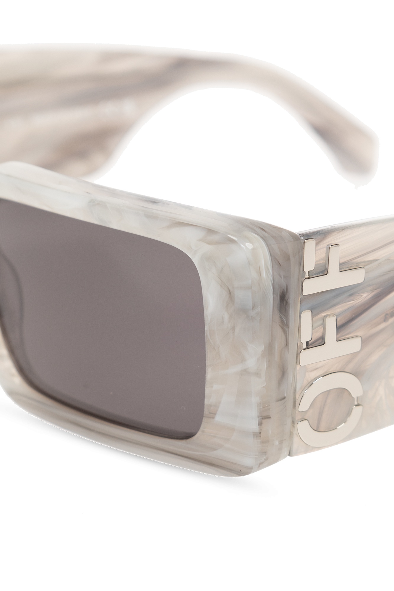 Off-white Milano Rectangle-frame Sunglasses In Gray