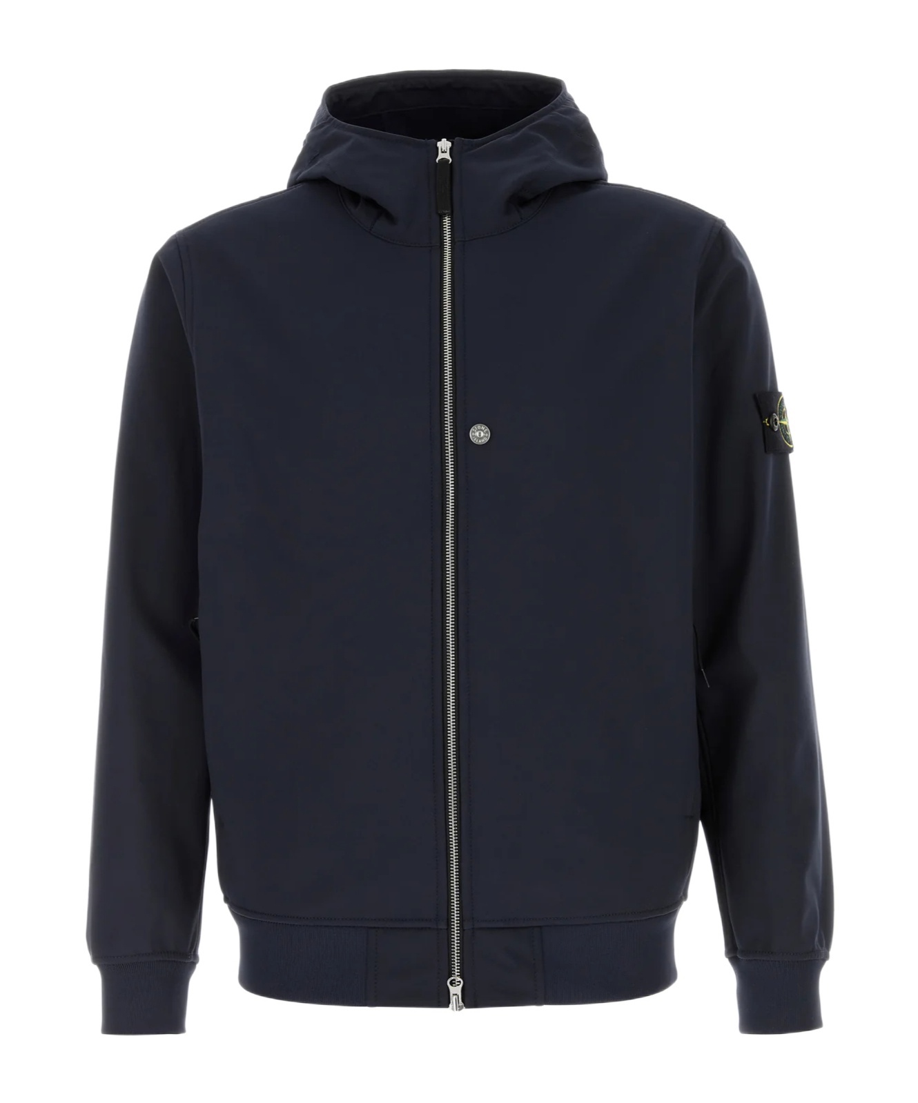 Stone Island Light Jacket With Hood And Weatherproof Membrane In Blue