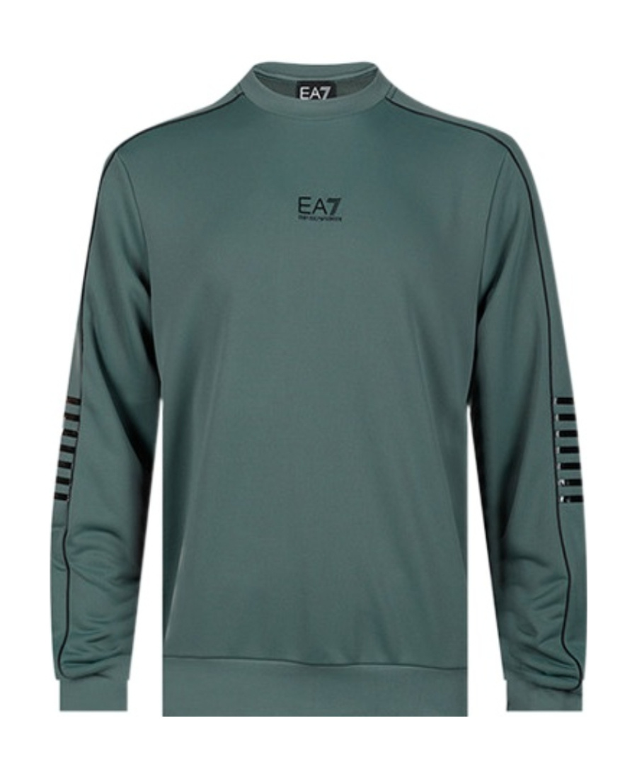 Emporio Armani Letter Logo Hoodie In Green