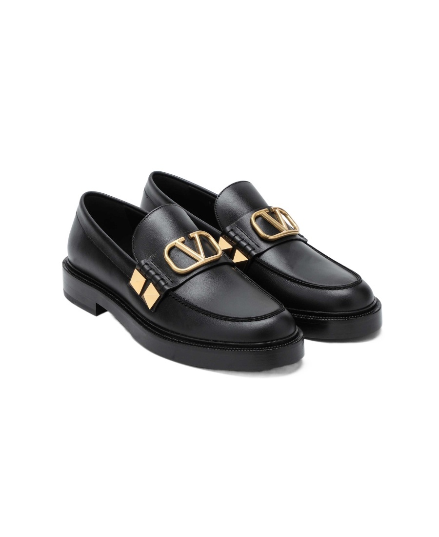 VALENTINO GARAVANI VALENTINO VLOGO PLAQUE SLIP-ON LOAFERS