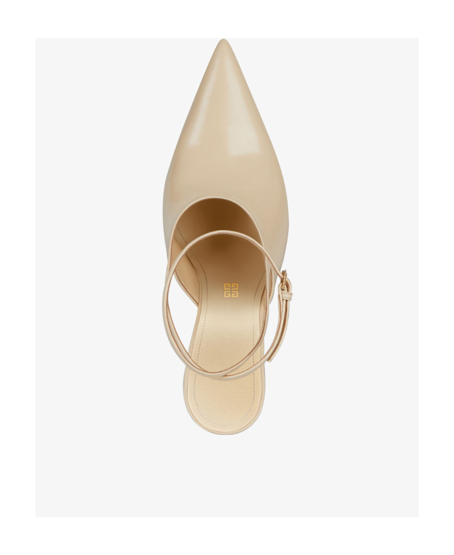Shop Givenchy Show Slingbacks In Leather In Nude