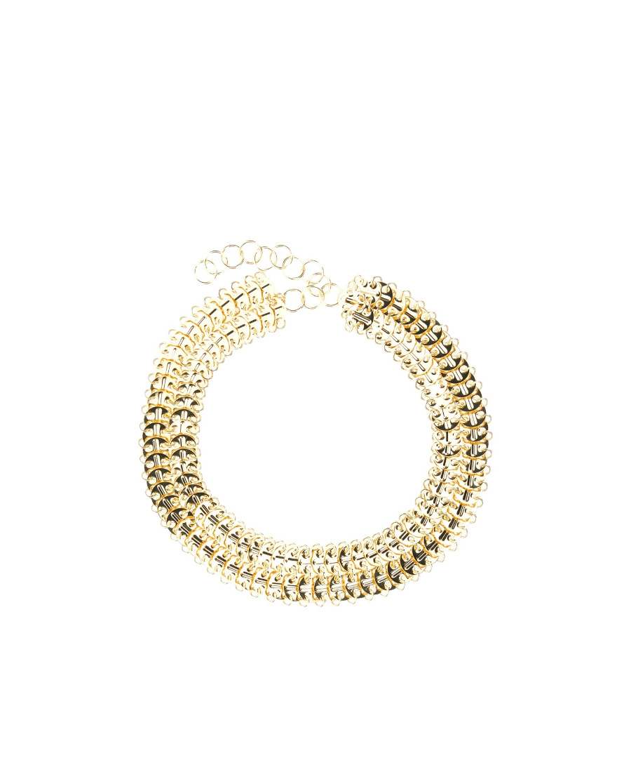 Shop Rabanne Chain-link Clasp-fastening Belt In Nude