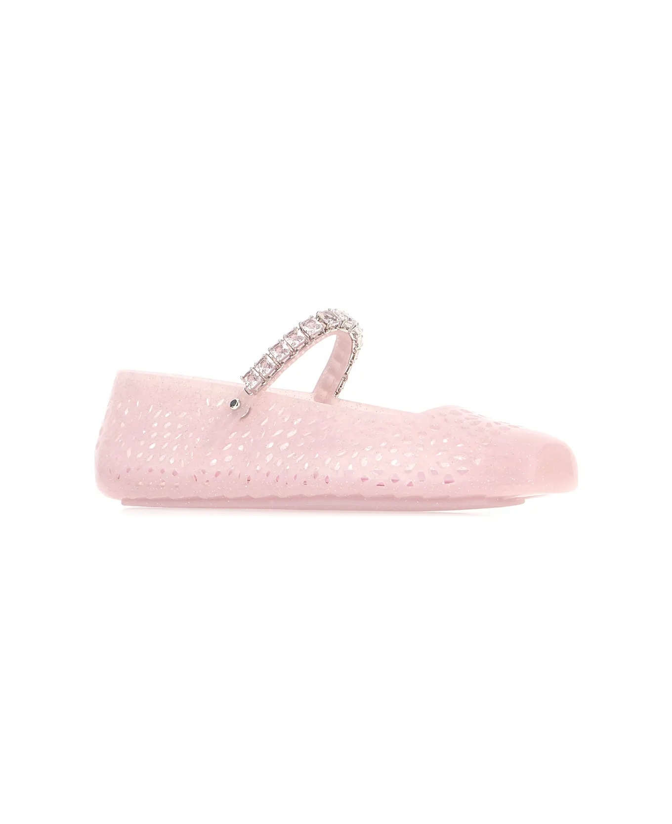 Jimmy Choo Mary Jane Jelly Ballet Flats In Pink