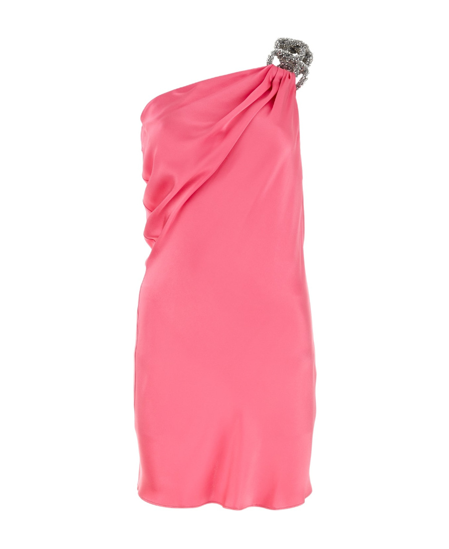 Stella Mccartney Pink Flabella Crystal Mini Dress In Pink