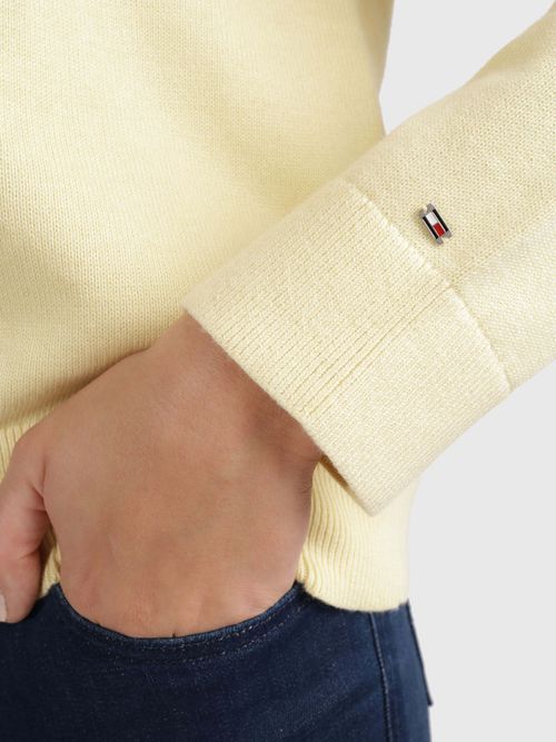 Tommy Hilfiger Round Neck Sweater In Nude