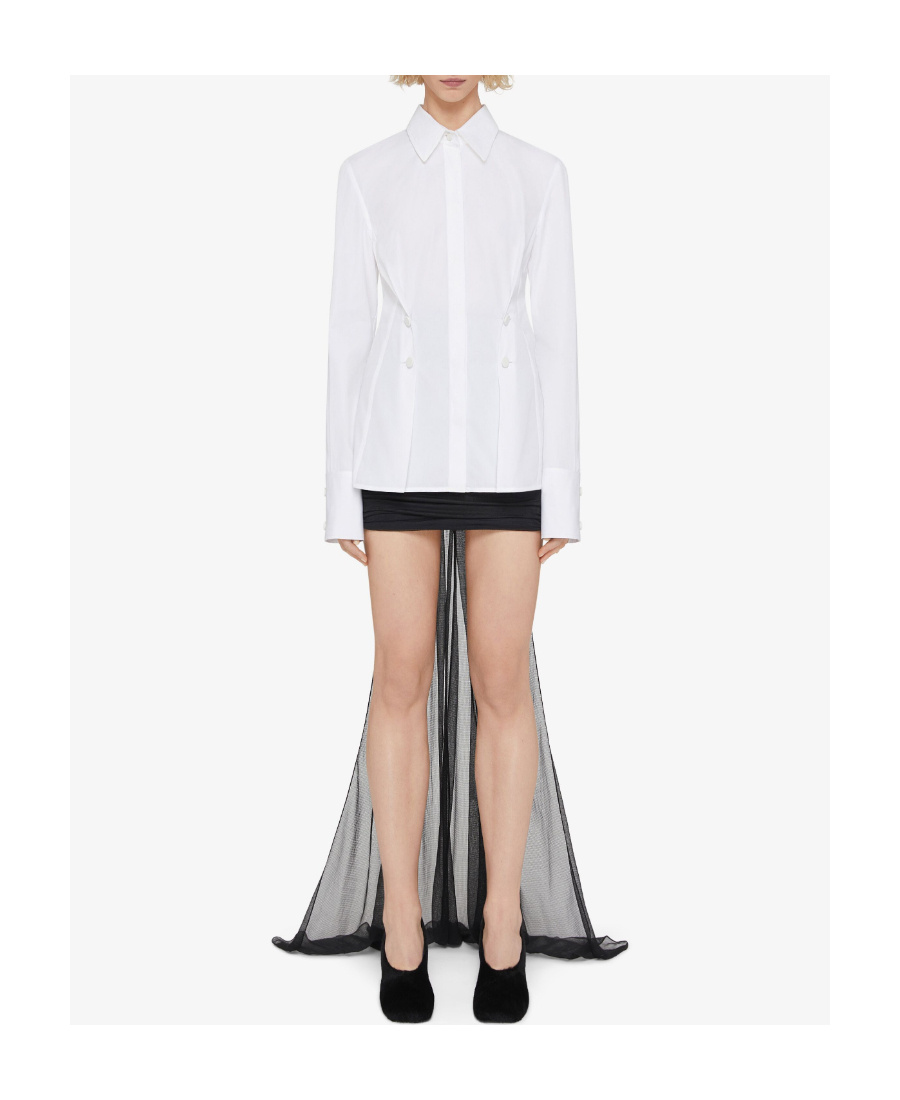 Givenchy Poplin Wrap Shirt In White