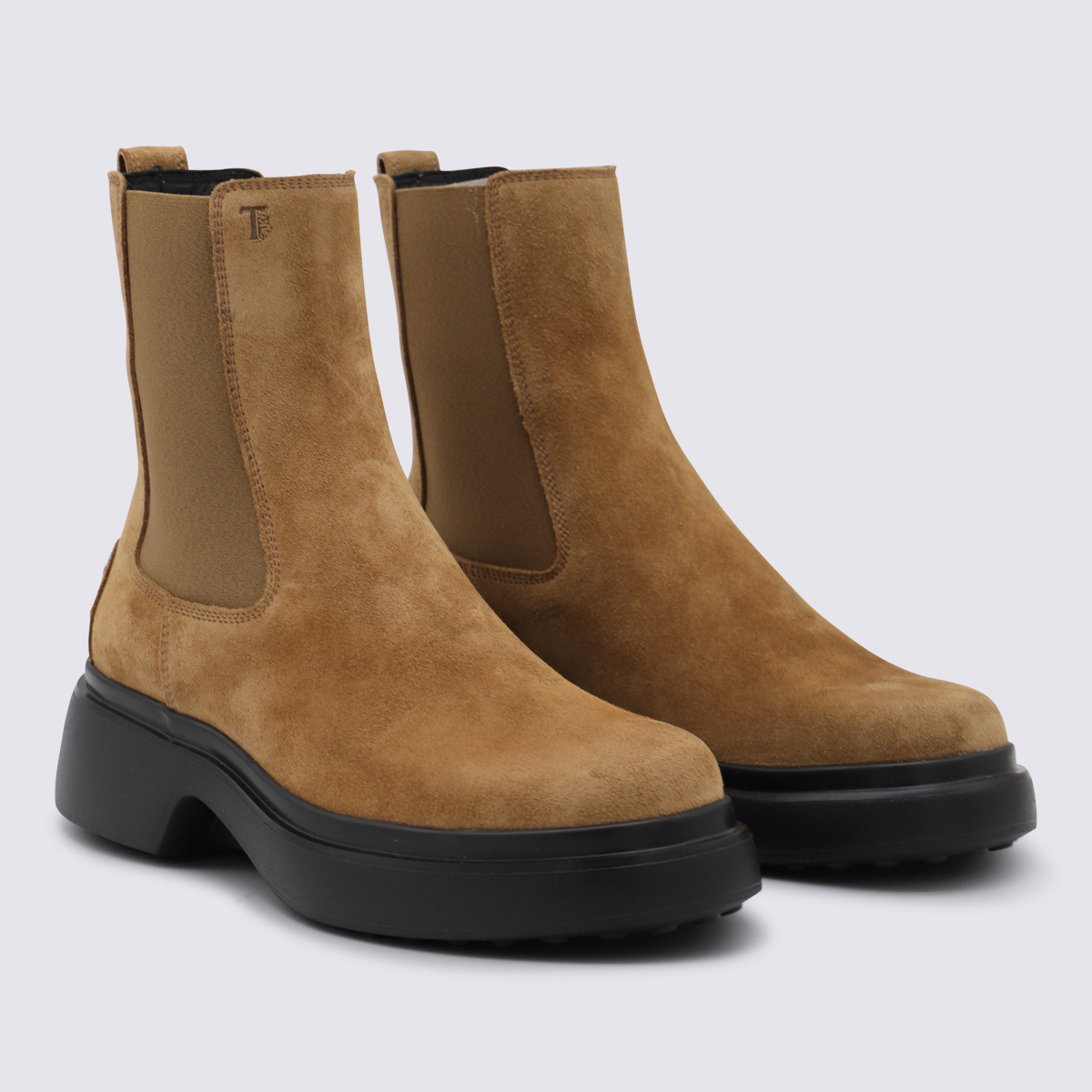 Tod's Round Toe Slip On Boots In Multi