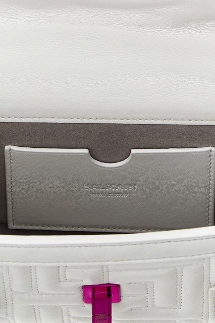 Balmain Flip Shoulder Bag In White