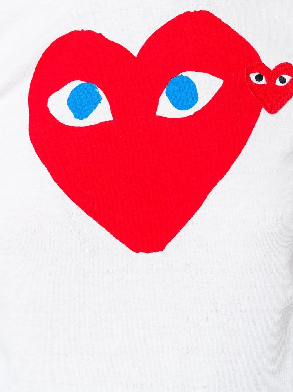 Comme Des Garçons Play Graphic Print Crew Neck Short Sleeves T-shirt In White
