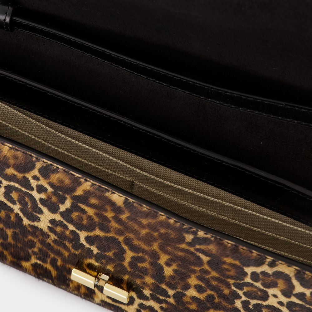 Apc Grace Leopard Printed Clutch Bag In Black