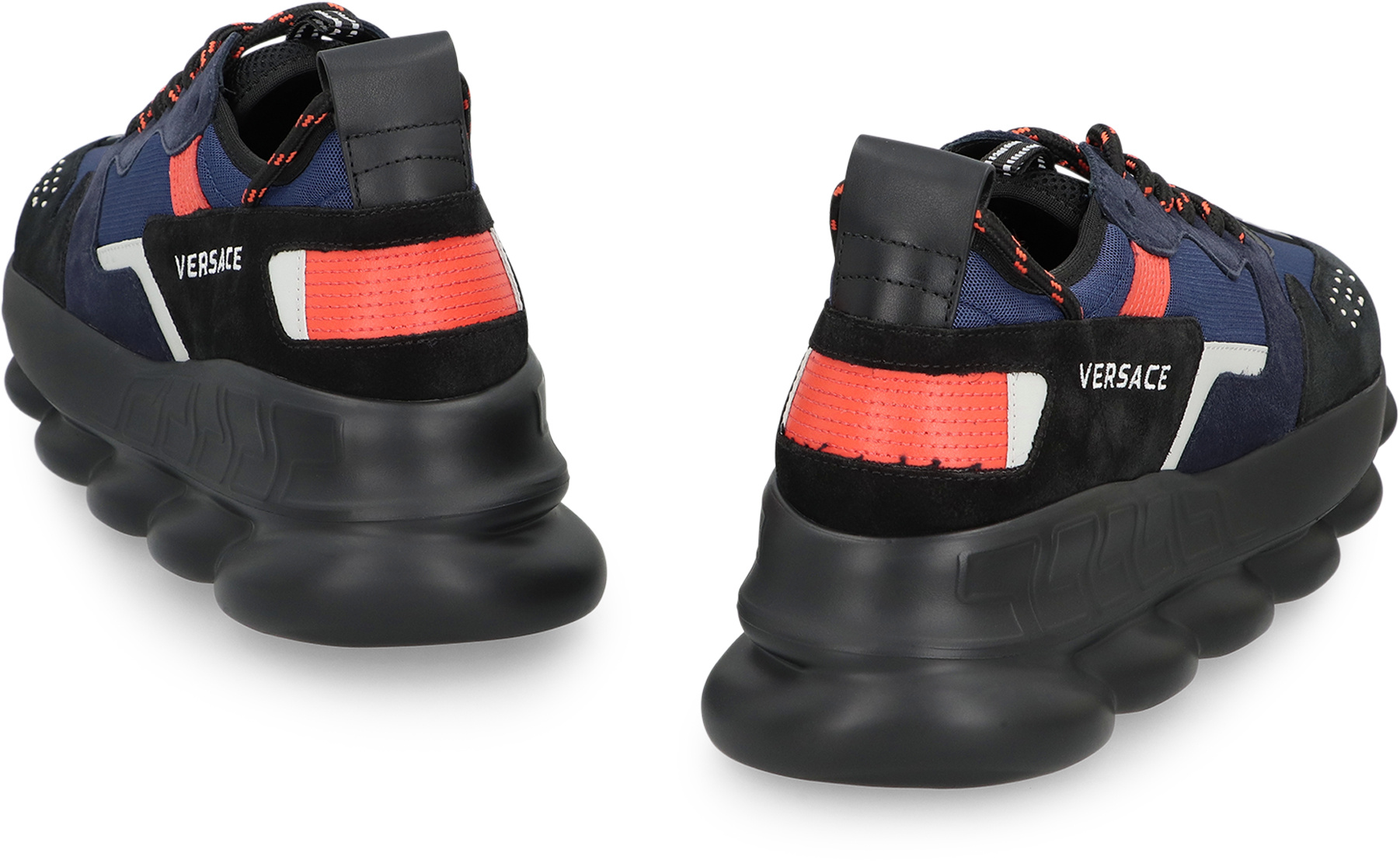 Versace Chain Reaction Chunky Sneakers In Black